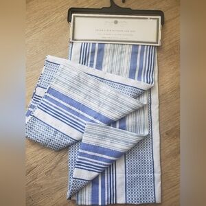 Curtains 2 Panels Window Treatment Two Panels Each 58 X 84 Blue White Stripe New